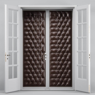 双层皮革簇绒玻璃门3D模型（OBJ,FBX,MAX）