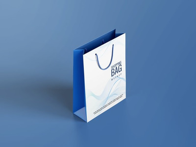 礼品购物袋样机设计模板 [psd]