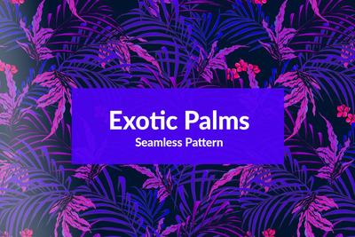 热带棕榈植物图案背景