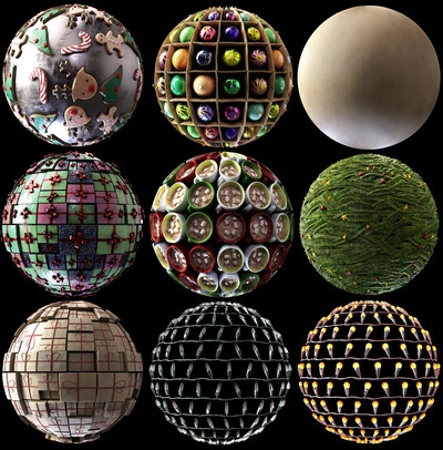 Blender圣诞节假日主题元素贴图 (Blend,JPG)