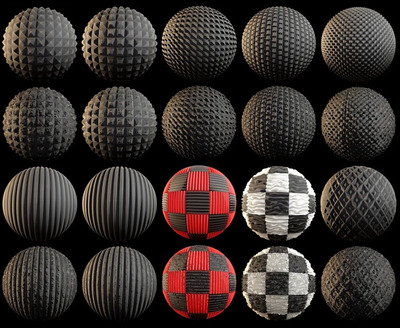 Blender各种几何造型的泡沫板材质下载（blend,jpg）