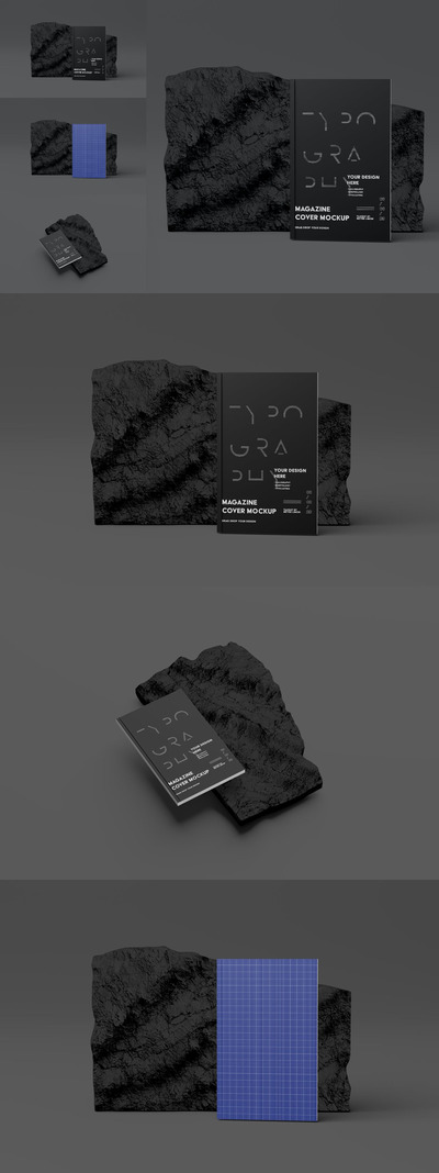 高端硬皮材质书籍封面模型 (PDF,PSD)