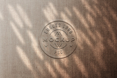 织物质地logo印压模型(PSD)