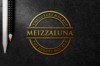 金色奢华logo产品模型luxury logo mockup (PSD,PNG)