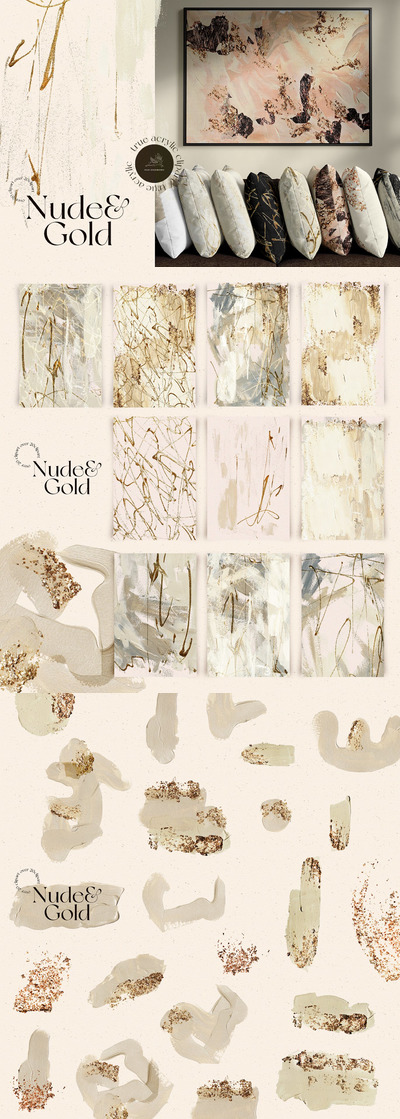 时尚高端优雅多用途的金色背景底纹纹理集合