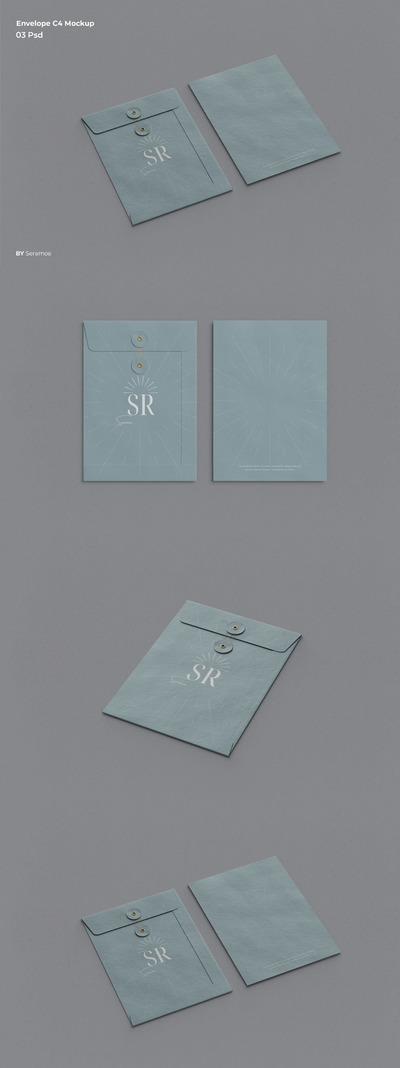 C4信封设计样机 (PDF,PSD)