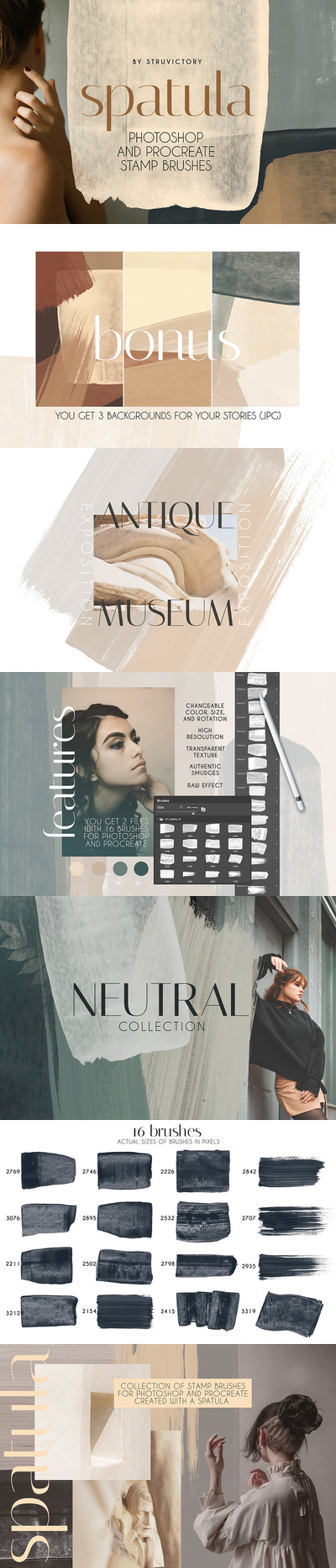 水粉颜料PS和Procreate印章笔刷 (brushset,abr)