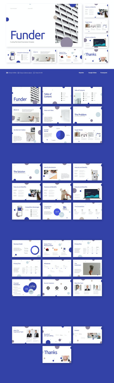 时尚高端简约清新多用途的高品质powerpoint幻灯片演示模板（pptx&keynote）