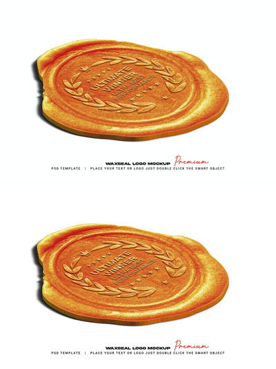 蜡封logo设计展示样机 (PSD)