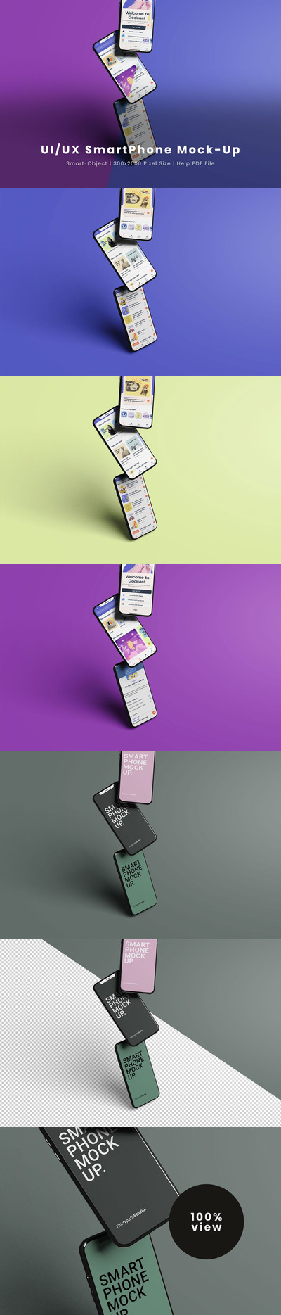 时尚高端手机APP UI样机展示模型mockups