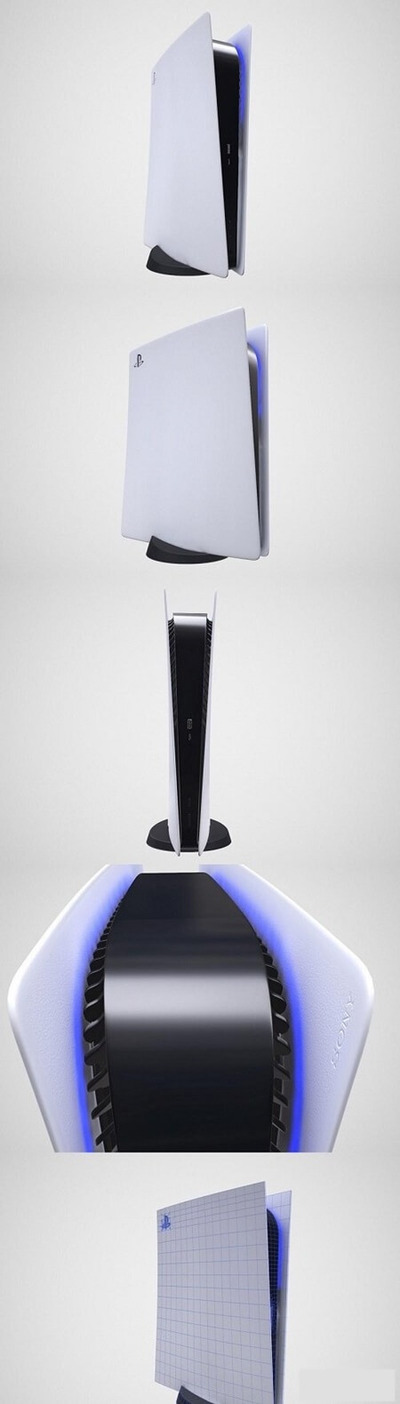 Sony Playstation 5 索尼PS5 游戏机3D模型下载 (max,obj,fbx)