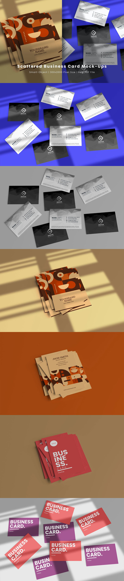 抽象艺术名片设计样机 (PSD)