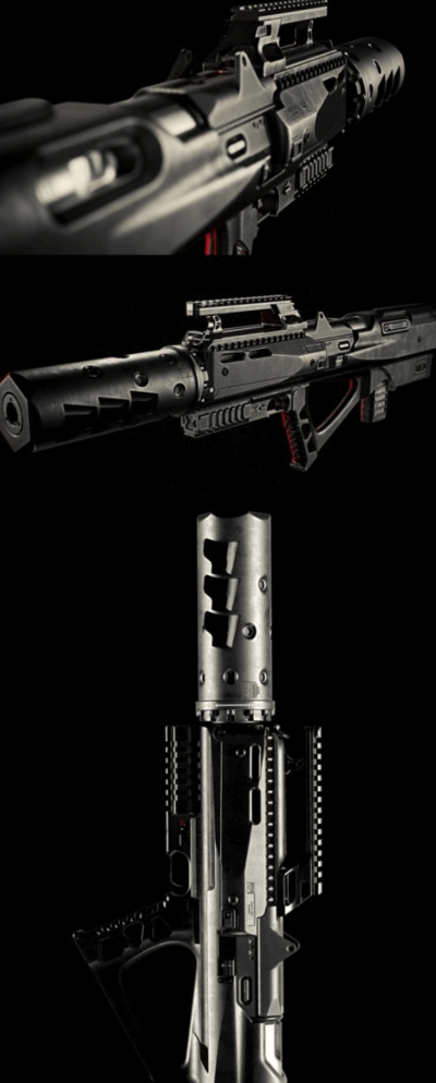 冲锋枪 ExoTek Bullpup PDW 9×19 3D 模型下载（fbx,max,obj）