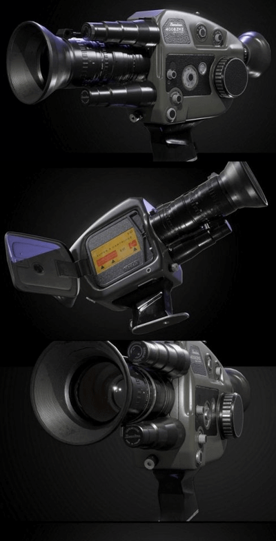 Beaulieu 4008 ZM II Super 8 手持摄像机3D模型下载 (fbx,max,obj)