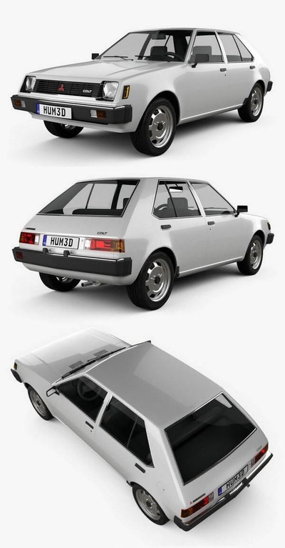 三菱 Colt 5door 1978 汽车3D模型下载 (MAX,3DS,FBX,OBJ,C4D,LWO)