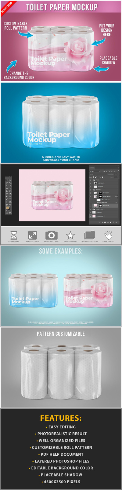 卷筒卫生纸包装模型(PSD)