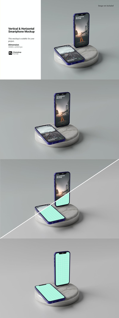 高端手机产品展示模型(PSD)