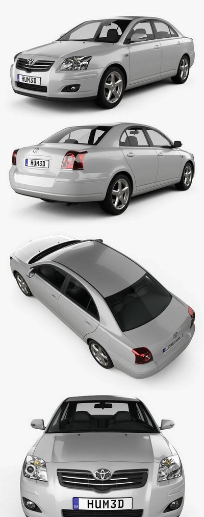 丰田 Avensis sedan 2006 旧款汽车3D模型下载 (MAX,3DS,FBX,OBJ,C4D,LWO)
