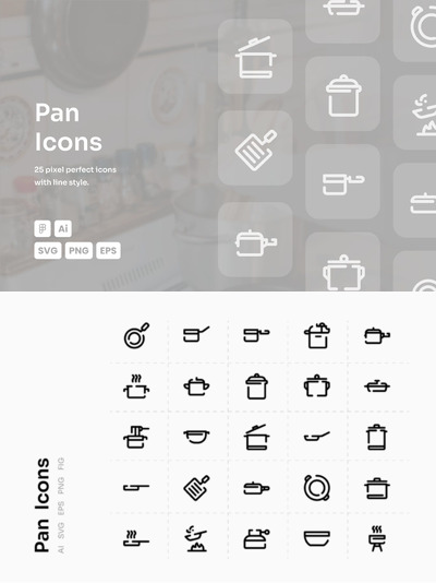 罐子线型图标 (AI,EPS,FIG,PNG,SVG)