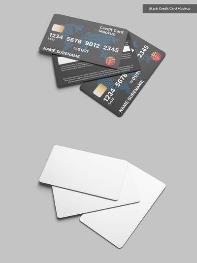高端堆叠信用卡模型