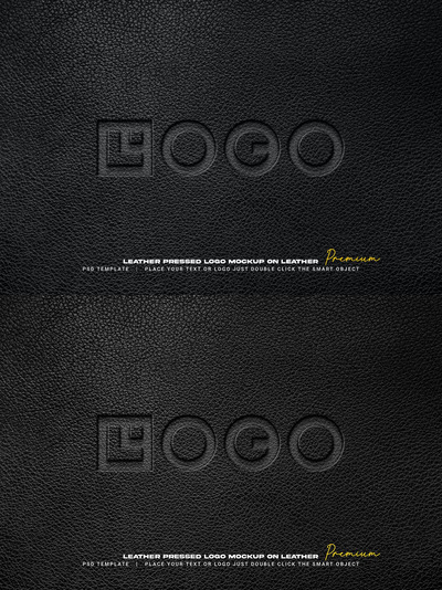 皮革印压的logo模型