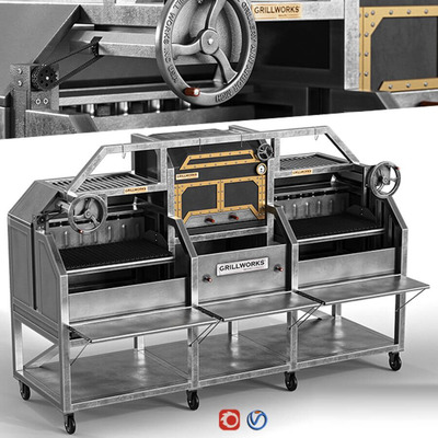 Grillworks Infierno X100烧烤炉3D模型（OBJ,FBX,MAX）