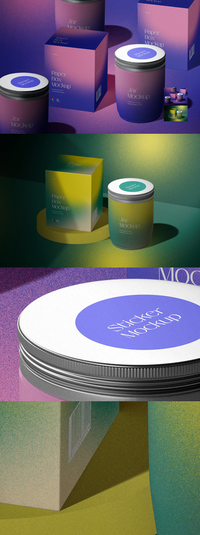 包装罐子场景模型