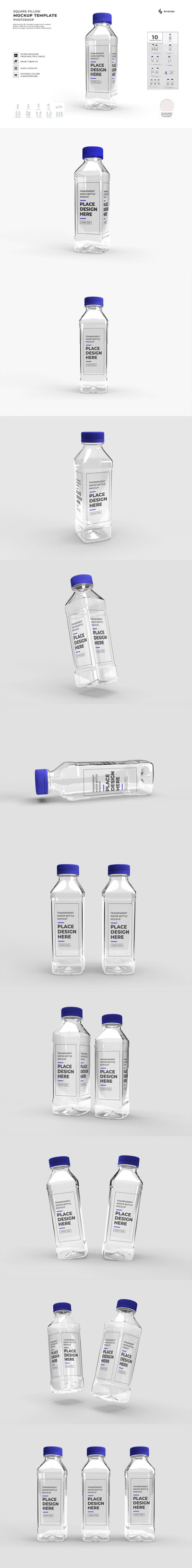 透明塑料瓶模型