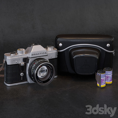 Praktica MTL-3复古胶卷相机3D模型（OBJ,FBX,MAX）