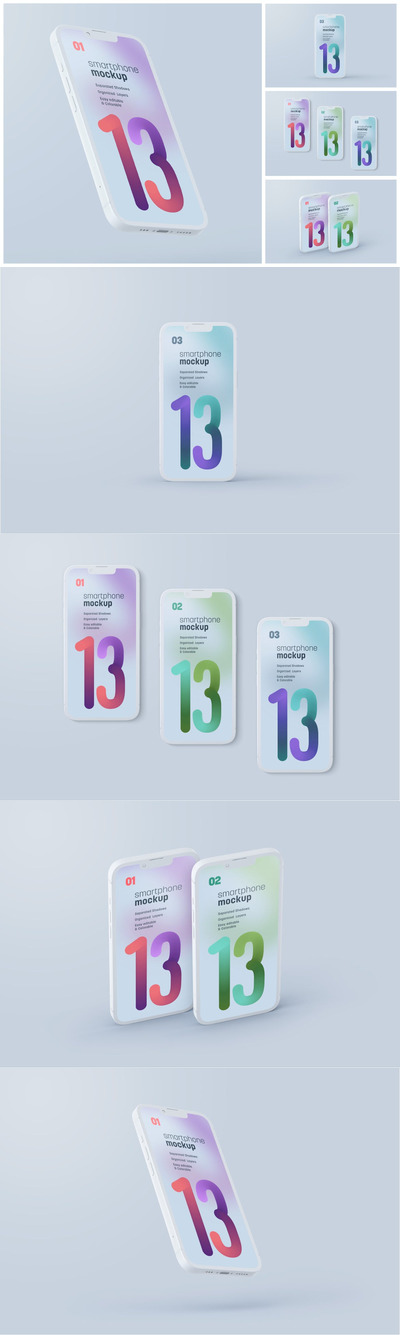 高品质的iPhone 13 Pro APP UI样机展示模型mockups