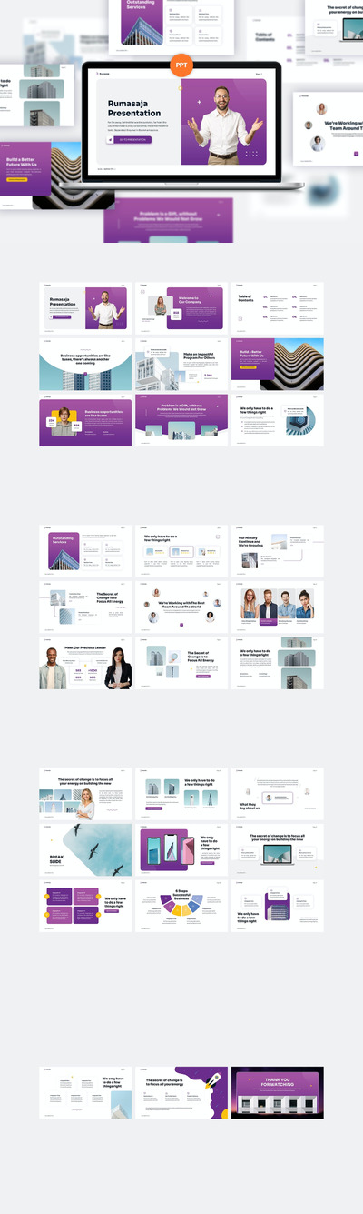 时尚高端专业的高品质powerpoint幻灯片演示模板（pptx）