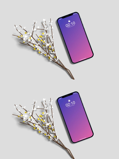 智能手机锁屏演示模型(PSD)