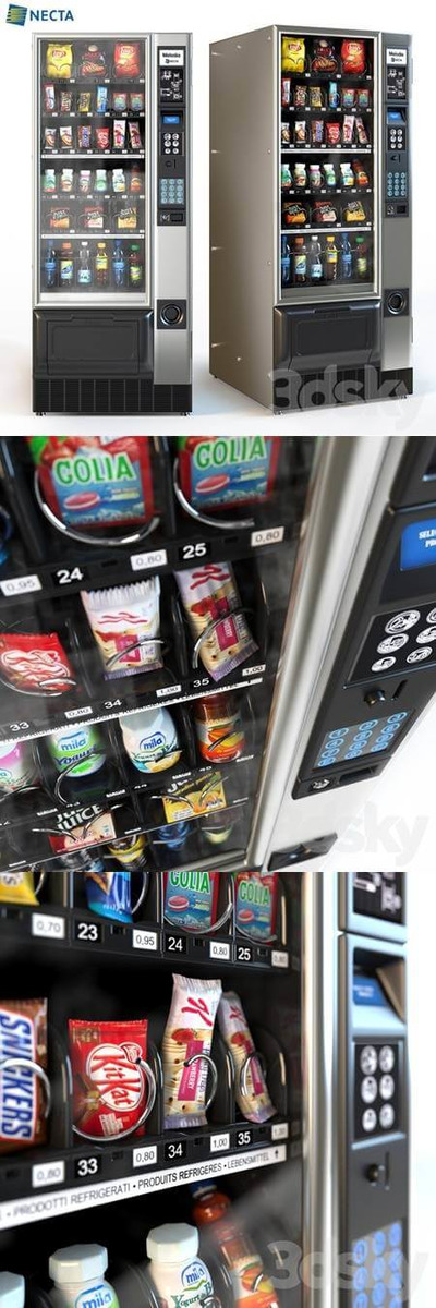 零食饮料贩卖机3D模型（OBJ,FBX,MAX）