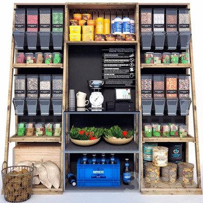 杂货店杂货展示架3D模型（FBX,MAX）