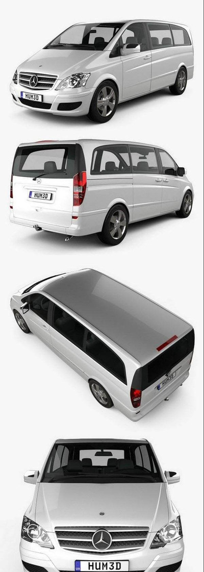 梅赛德斯奔驰 Viano Long 2011 MVP汽车3D模型下载（C4D,FBX,OBJ）
