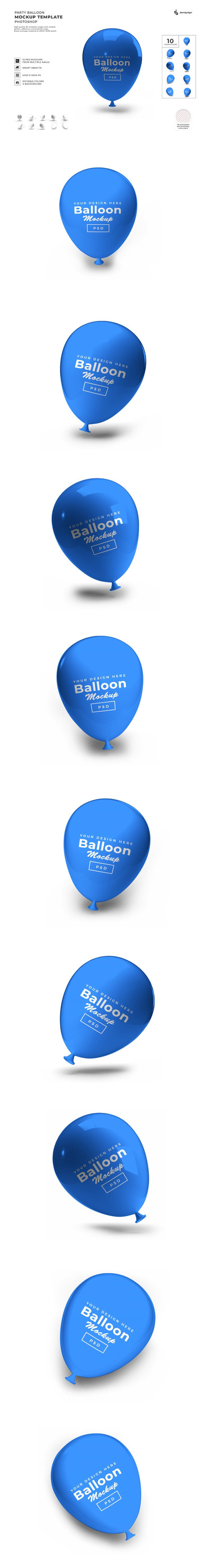 聚会派对气球设计模型(PSD)