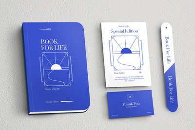 极简书籍封面模板(PSD)