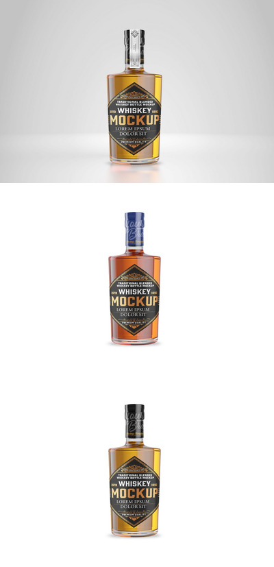 威士忌酒瓶设计模型 (PSD)