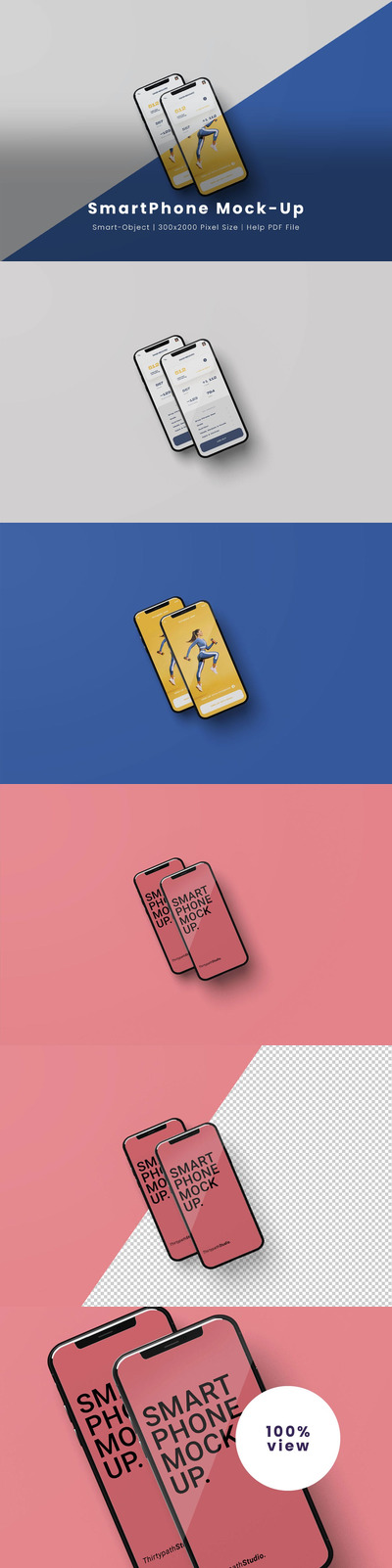 智能手机屏幕展示样机(PSD)