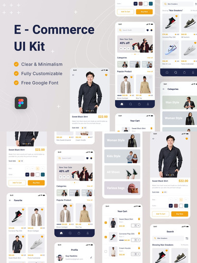 时尚电商 App UI Kit (FIG)