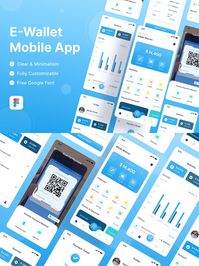 支付 - 电子钱包  App UI Kit (FIG)