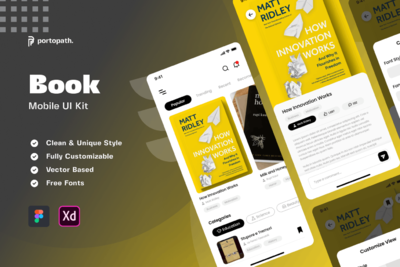 多用途的电子书APP UI KITS