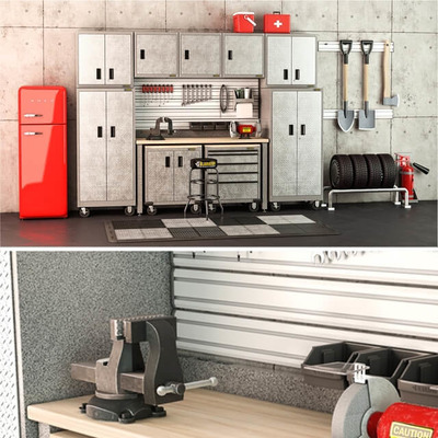 汽车车间工作台3D模型（OBJ,FBX,MAX）