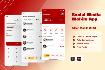 数字银行手机App工具包(XD,FIG)