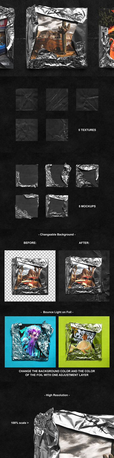 金属箔纸CD光盘封面包装设计样机包 (psd)