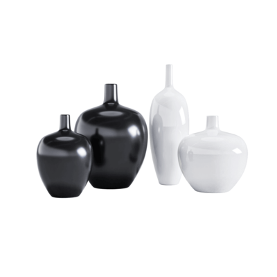 Adriani E Rossi黑色和白色陶瓷花瓶3D模型（OBJ,FBX,MAX）