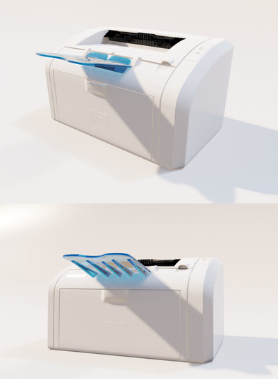 惠普 LaserJet 1018 激光打印机 3D 模型下载 (FBX,MAX)