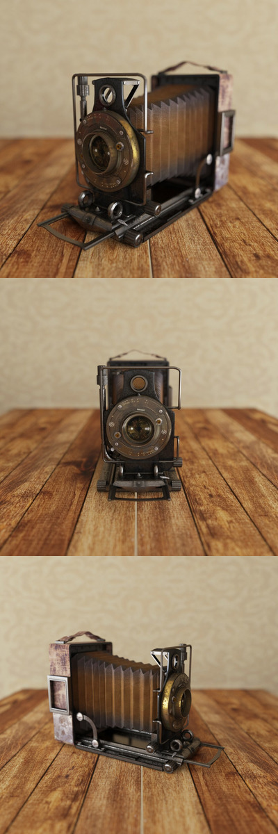 复古相机3D模型下载 (FBX,MAX)