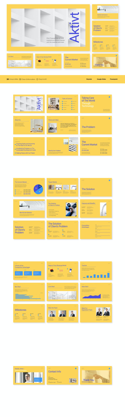 Aktivt - Pitch Deck高端精美设计演示模板(PPT,KEY,PPTX)