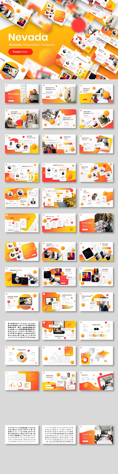 Nevada – 高端商务彩色PPT模板(PPTX)